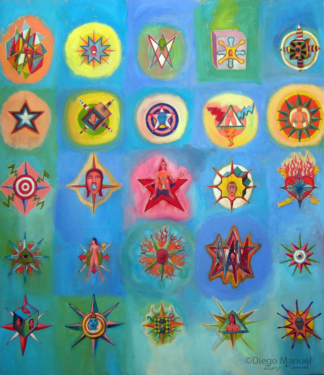 Estrellas, acrylic on canvas, 95 x 111 cm. 2013