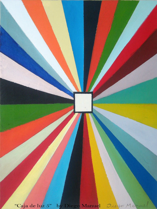 Caja de luz 5, acrylic on canvas, 42 x 55 cm. 2013. Abstract colorful painting