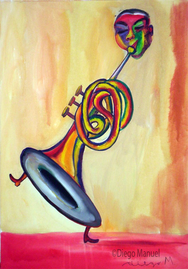 Jazz bailarin. Pintura de la Serie Jazz.