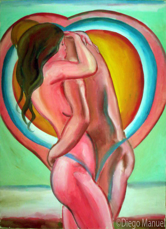 Amor 2, pintura del artista Diego Manue