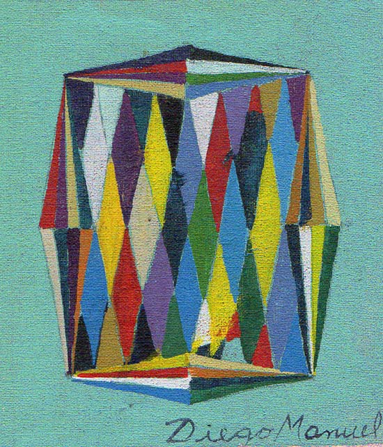 Astrapop 1, acrlico sobre tela, 12 x 11 cm. 2015. Abstract colorful painting