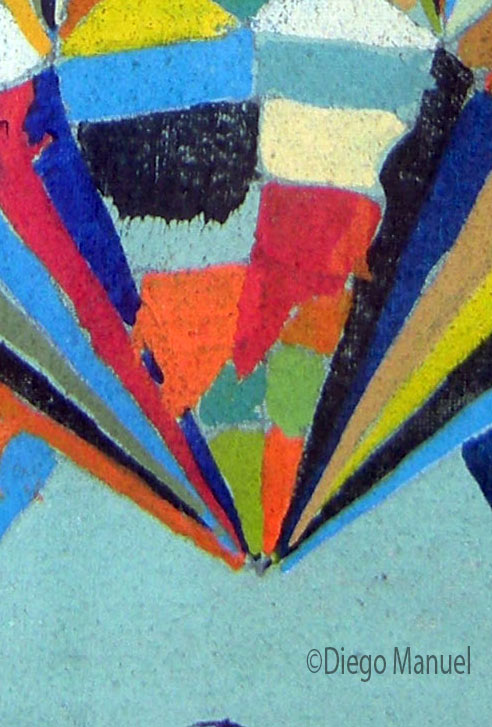 Astrapop 10, acrlico sobre tela, 19 x 12,5 cm. 2015. Abstract colorful painting