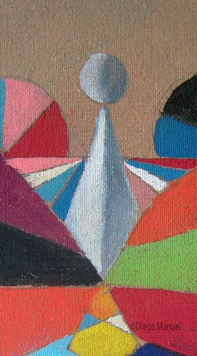 Astrapop 19, acrlico sobre tela, 11 x 14 cm. 2015. Abstract colorful painting