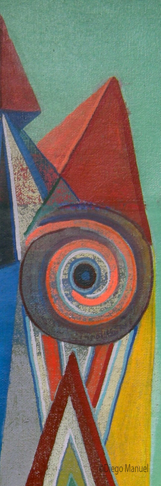 Astrapop 28, acrlico sobre tela, 31,5 x 19 cm. 2015. Abstract colorful painting