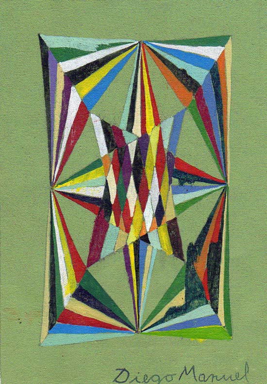 Astrapop 4, acrlico sobre tela, 19 x 15 cm. 2015. Abstract colorful painting