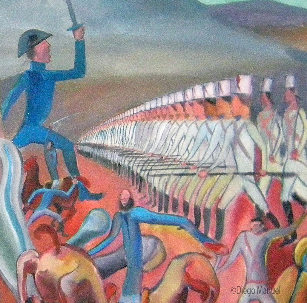 Batalla de Chacabuco. Cuadro de la Serie Historia Argentina hecho por Diego Manuel