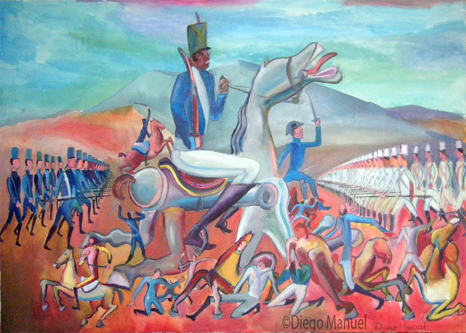 Batalla de Chacabuco. Cuadro de la Serie Historia Argentina hecho por Diego Manuel