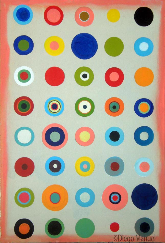 Composicion Numero 17, acrylic on canvas, 45 x 65 cm. 2013. Abstract colorful painting