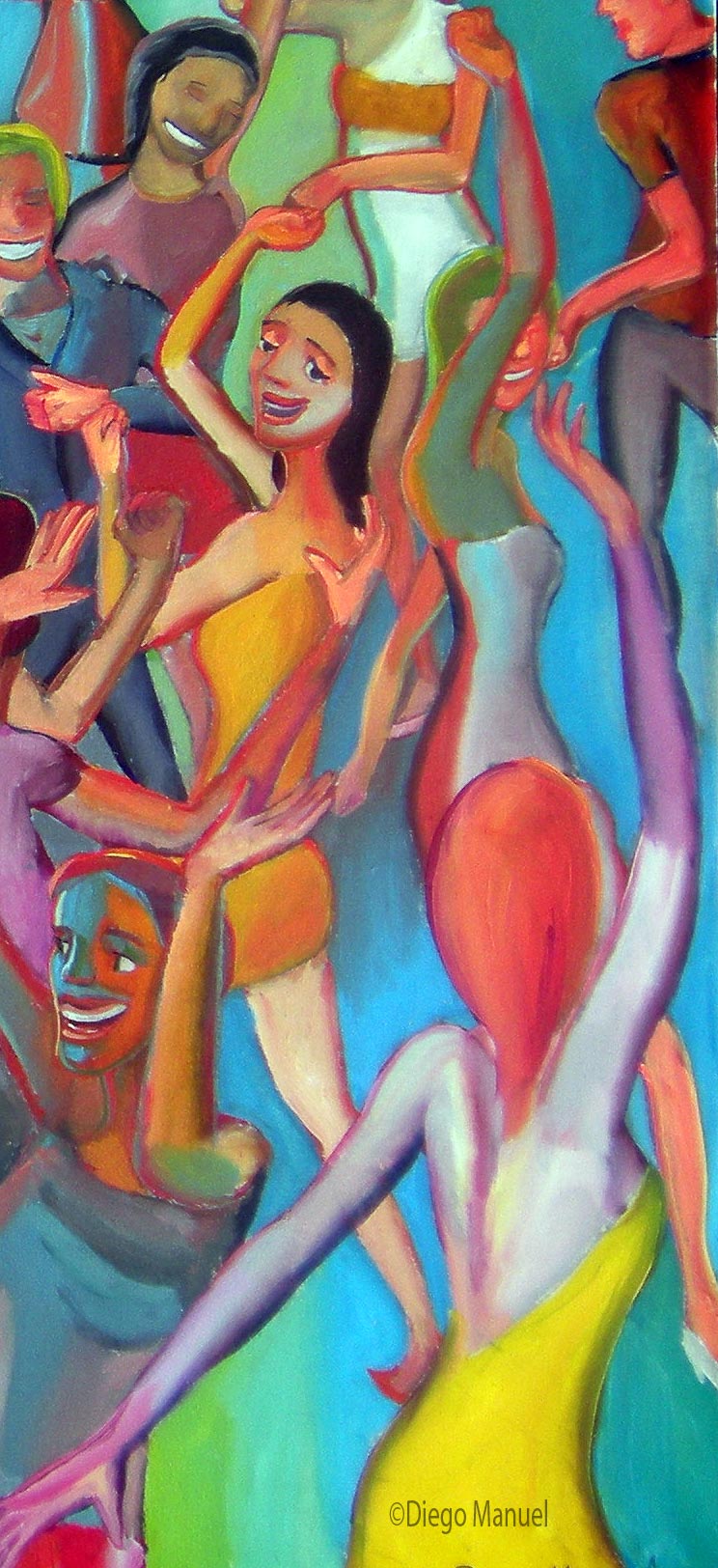 Cuadro del artista Diego Manuel. El baile 7, acrylic on canvas, 95 x 130 cm,2012 