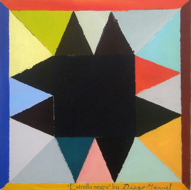 Estrella negra , acrylic on canvas, 30 x 30 cm, 2013