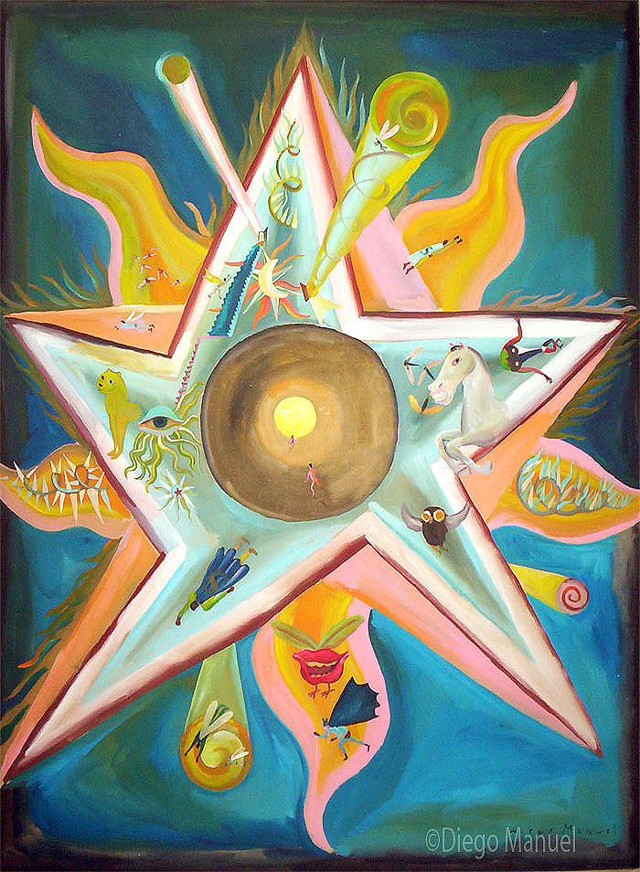 estrella, acrylic on canvas, 130 x 95 cm., year 2003