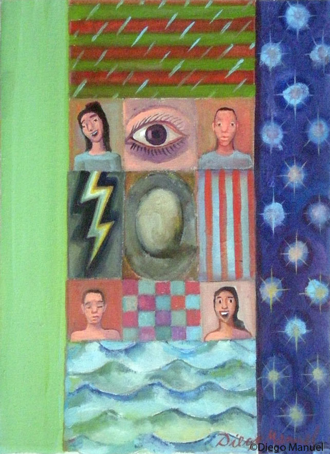 Recuerdos, acrylic on canvas, 27 x 20 cm, year 2012 