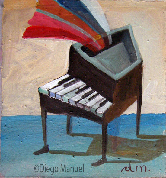 piano music 1, pintura de la Serie Piano del artista Diego Manuel