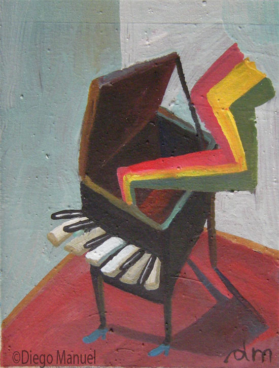 piano music 6, pintura de la Serie Piano del artista Diego Manuel