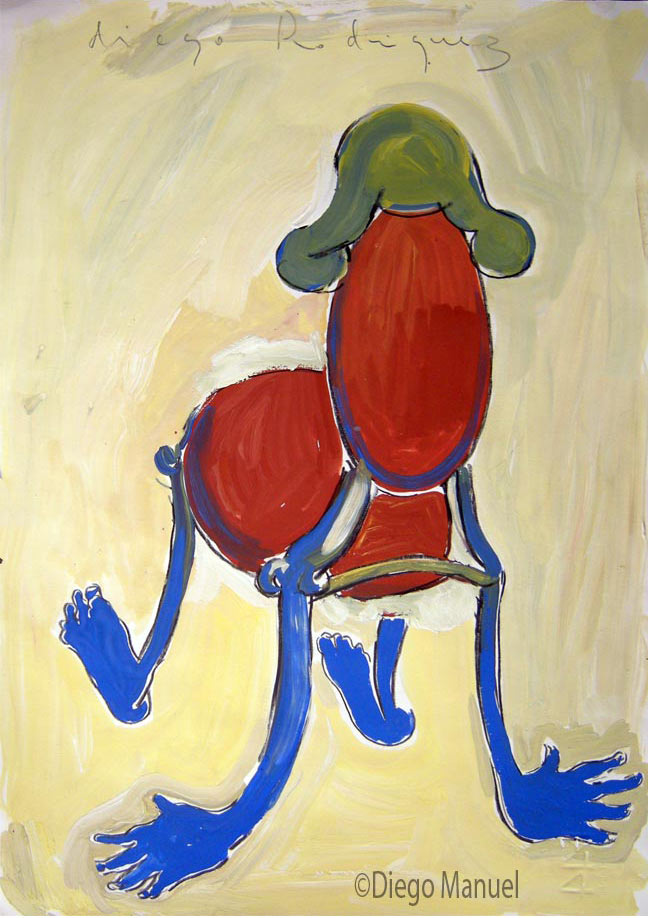 silla con manos , acuarela, 25 x 35 cm., year 1998.