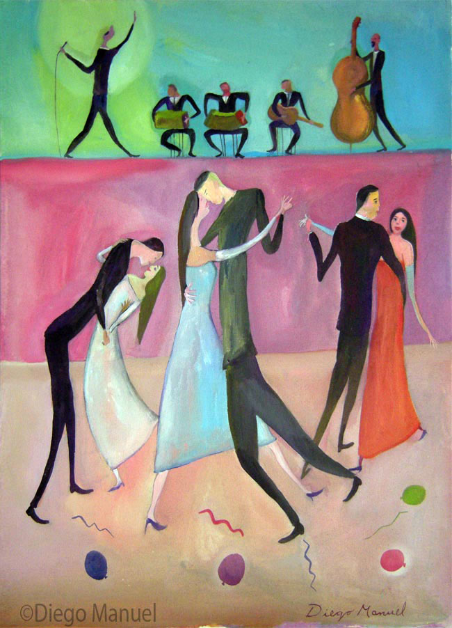 American Tango. Pintura de la Serie Tango del artista Diego Manuel